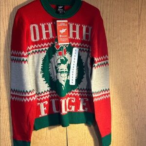 Holiday 'Oh Fudge' Red & Green Christmas Sweater